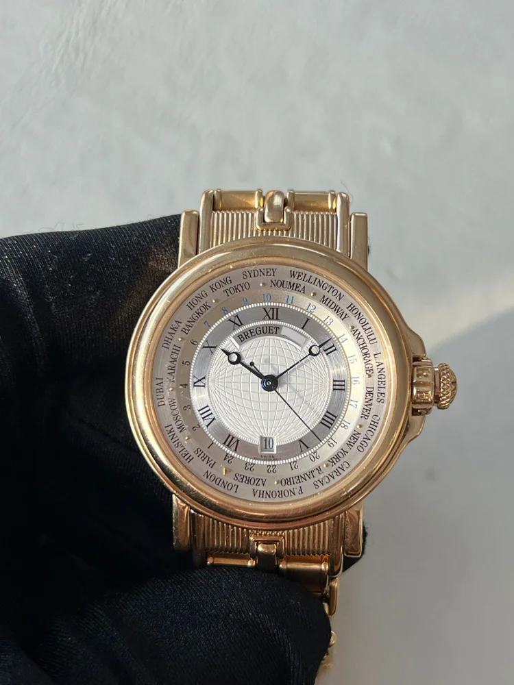 Breguet Marine Hora Mundi Time Zones World Gold Bracelet